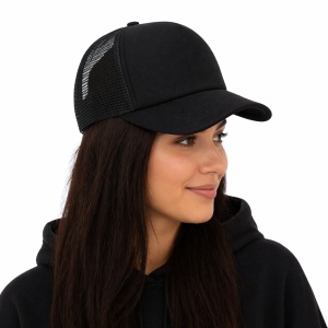 Sapca neagra reglabila cu plasa, unisex, confortabila - Img 2