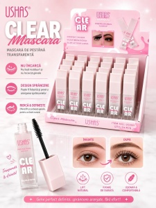 Set 24 Mascara Transparentă USHAS Clear Mascara – Fixare Gene și Sprâncene, Efect Natural - Img 2