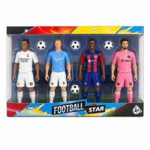Set Figurine Fotbaliști 24 cm – cu Mingi de Fotbal și Suporturi
