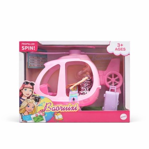 Set pentru fetite cu papusa, elicopter roz si accesorii calatorie - Img 2