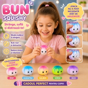Squishy Dumpling pentru Copii – Jucărie Moale și Elastică Tip Bubble Squishy - Img 2