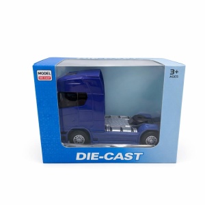 Camion cap tractor metal albastru 13.5 cm cabina rabatabila sunete si lumini - Img 2