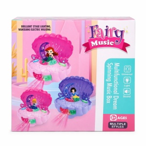 Cutie muzicala cu Prințesă din plastic, cu lumini și sunete, 15cm - Img 2