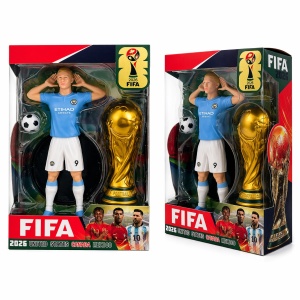 Figurină fotbal cu trofeu, set colecție cadou copii