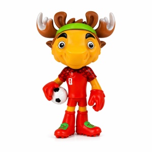 Figurină Mascotă Fotbal Cerb 24 cm – cu Minge, Jucărie din Plastic