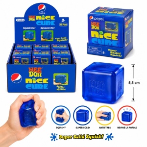 Jucărie Antistres NeeDoh Nice Cube Albastru – Cub Squishy
