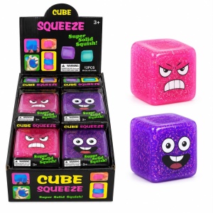 Jucărie Antistres Squishy Cub cu Fețe Amuzante și Sclipici, Slow Rising, Culoare și Model Aleatoriu, 3+ Ani - Img 2