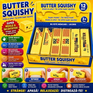 Jucărie Squishy Butter 13 cm – Anti-Stres, Slow Rising, Super Moale, Model Unt