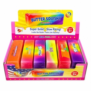 Jucărie Squishy Butter Multicolor 13 cm, Antistres Elastic, Model Aleatoriu - Img 2