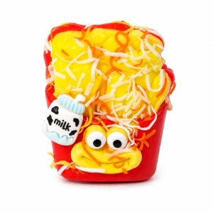 Jucărie Squishy Cartofi Prăjiți 7 cm – Antistres, Moale și Elastică, Model Fast Food Amuzant - Img 2