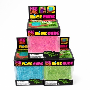 Jucărie Squishy Cub cu Sclipici în Cutie 6 cm – Antistres, Transparentă, Elastică, Culoare Aleatorie - Img 2