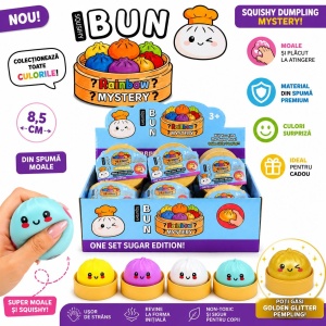 Jucărie Squishy Dumpling din Spumă 8,5 cm – Antistres Moale, Kawaii - Img 3