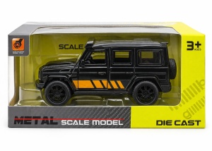 Macheta masina off road neagra 1:24 metal die cast, usi functionale, 15.5 x 7 cm - Img 2