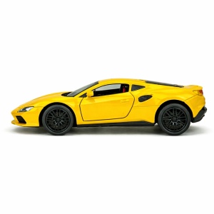 Macheta masina sport galbena coupe, design modern, detalii realiste, 15.5x7 cm - Img 2