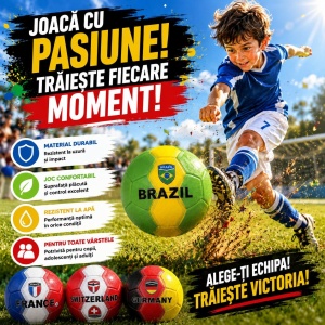 Minge de Fotbal Nr. 5 cu Design Țări - Rezistentă și Confortabilă - Img 2