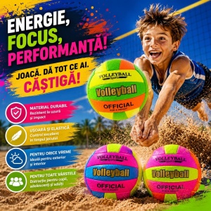 Minge de Volei – Culori Neon Diverse, Ușoară și Rezistentă pentru Plajă și Antrenament - Img 2