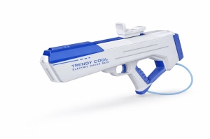 Pistol electric cu apa pentru copii, jet automat, rezervor extern 400 ml, baterie reincarcabila, albastru
