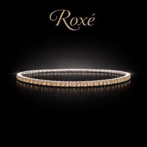 Set 12 bratari ROXE argintii elastice cu pietre aurii aramii elegante - Img 2