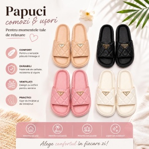 Set 12 Perechi Papuci Femei , Mix Culori, Mărimi 36-41, Confort și Eleganță pentru Fiecare Zi - Img 2