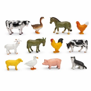 Set figurine animale ferma 12 piese, animale domestice, copii 3+ - Img 2