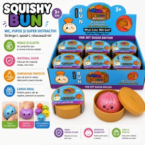 Jucărie Squishy Dumpling cu Sclipici si gel tip Slime– Antistres Moale, Culoare Surpriză - Img 3