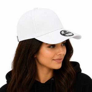 Sapca alba reglabila unisex, stil casual simplu - Img 2