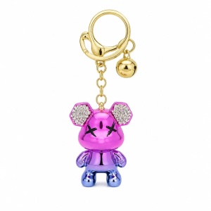 Set 12 Brelocuri Ursuleț cu Pietricele 5.5 cm – Mix Culori Metalizate, Accesorii pentru Chei și Ghiozdane - Img 2