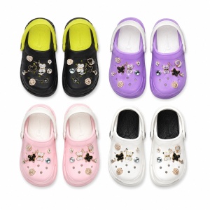 Set 12 Perechi Saboți Damă cu Accesorii Decorative – Mix Culori, Mărimi 36-41, Comozi și Antiderapanți - Img 2