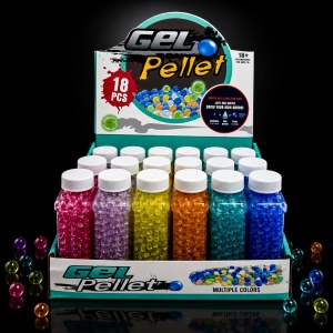 Set 18 recipiente bile gel pentru arme de jucarie, culori multiple, expandabile in apa - Img 2