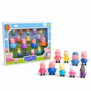 Set cu 16 figurine purcelusi nazdravani si prieteni, jucarii copii, multicolor