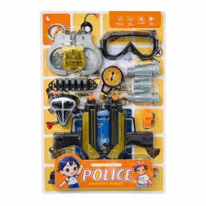 Set de jucărie Polițist cu accesorii, din plastic, interactiv