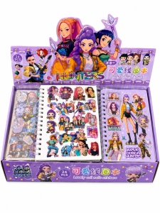 Carnetel cu Stickere pentru Fete, Model Fantasy K-Pop, Design Colorat si Creativ - Img 2