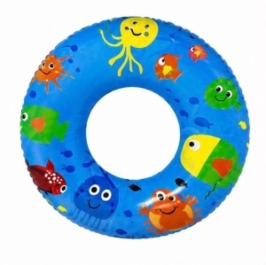 Colac Gonflabil pentru Copii 50 cm cu Imprimeu Marin Albastru – Ideal pentru Piscină și Plajă