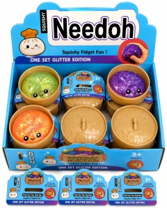 Jucărie Antistres Squishy cu Sclipici 8.5 cm , tip Needoh– Minge Elastică Glitter, Model Aleatoriu - Img 2