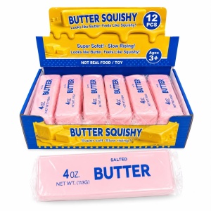 Jucărie Squishy Butter Roz 13 cm – Antistres, Super Moale, Slow Rising, pentru Copii și Adulți - Img 2