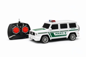 Masina politie cu telecomanda RC, SUV, lumini, control radio, verde 27x12.5 cm