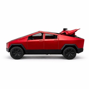Masinuta pickup futurista rosie metalica, detalii realiste, 15.5x7 cm - Img 2