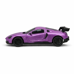 Masinuta sport mov metalizat 15,5x7 cm model realist cu usi functionale si eleron - Img 2