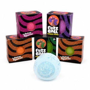 Minge antistres Squishy Fuzz Ball, textura catifelata, culoare aleatorie, 6cm - Img 2