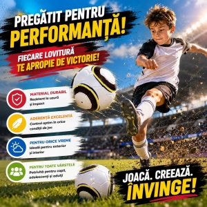 Minge de Fotbal Nr. 5 Profesională – Design Modern, Rezistentă pentru Antrenament și Joc - Img 2