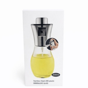 Pulverizator pentru ulei, Transparent și Argintiu - Img 2