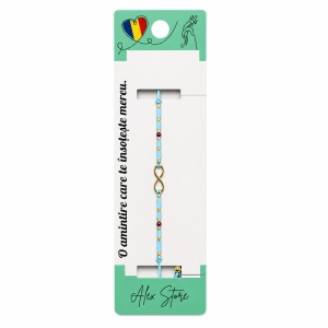Set 12 Brățări cu Pandantiv Infinit, Reglabile, Multicolore, Mărgele Decorative și Accente Aurii - Img 2