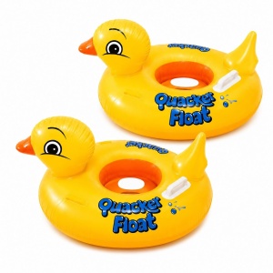 Colac Gonflabil Rățușcă pentru Copii 80x60 cm – Colac Înot cu Mânere, Model Duck Float - Img 2