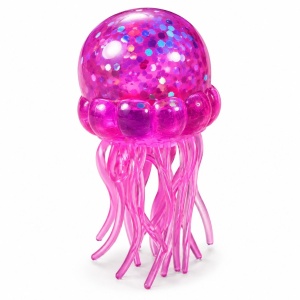 Jucărie Antistres Squishy Meduză Mare cu Sclipici 11cm – Jelly Squishy Elastică, 3+ Ani - Img 2