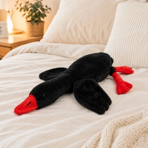 Jucarie plus gasca neagra 50 cm, moale, decorativa, perna copii adulti - Img 2