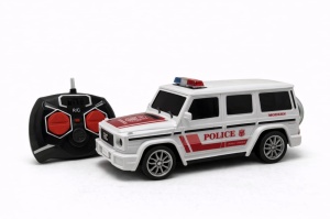 Masina politie cu telecomanda RC, SUV, lumini, control radio, rosu 27x12.5 cm