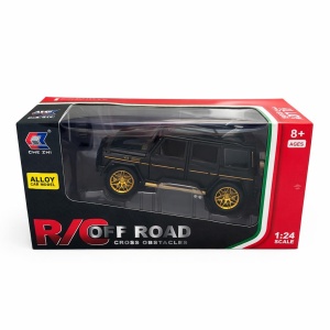 Masinuta SUV radiocomandata, model premium, scara 1:24, metal, negru cu auriu - Img 2