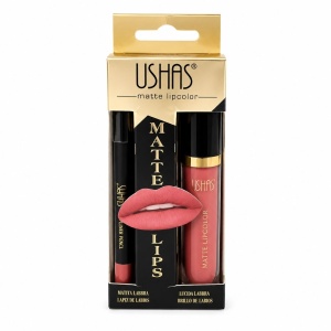 Set 24 Kit-uri Buze USHAS Matte Lipcolor & Lipliner 2 în 1 – Ruj Lichid Mat și Creion de Buze - Img 2