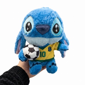 Set 4 jucarii de plus personaje albastre fotbal 25 cm cadou copii - Img 3