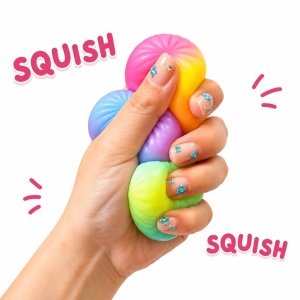 Set de 3 Squishy Galuscute Antistres Slow Rising 5cm, Culori Pastel Aleatorii - Img 4